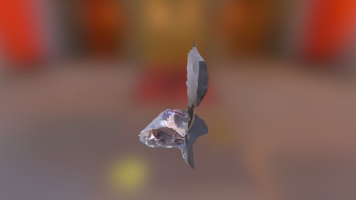 Clay leaf on box 3D Model