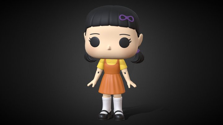 Squid Game Young-hee Funko POP doll 3D Model