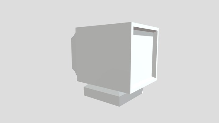Old low poly computer monitor 3D Model