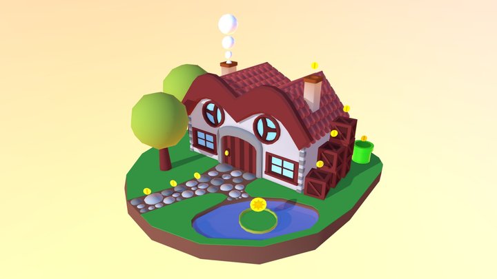 Game Art 1 - Simple Scene 3D Model
