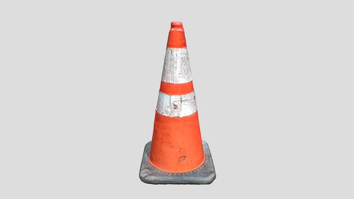 Reflective Traffic Cone Photogrammetry 3D Model