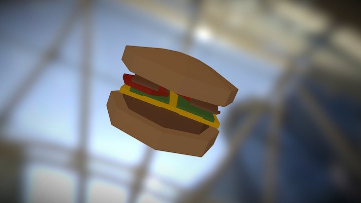 Bacon Cheeseburger - FoodMod++ 3D Model