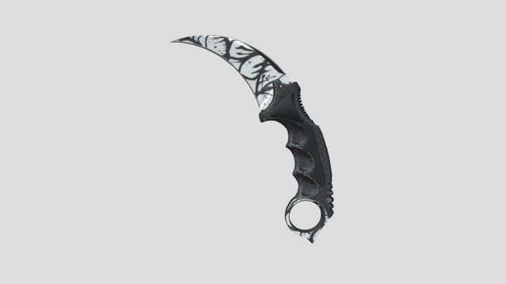 Karambit Black/Redblood 3D Model