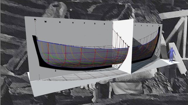 Kyrenia Ship Hull Lines by J. Richard Steffy 3D Model
