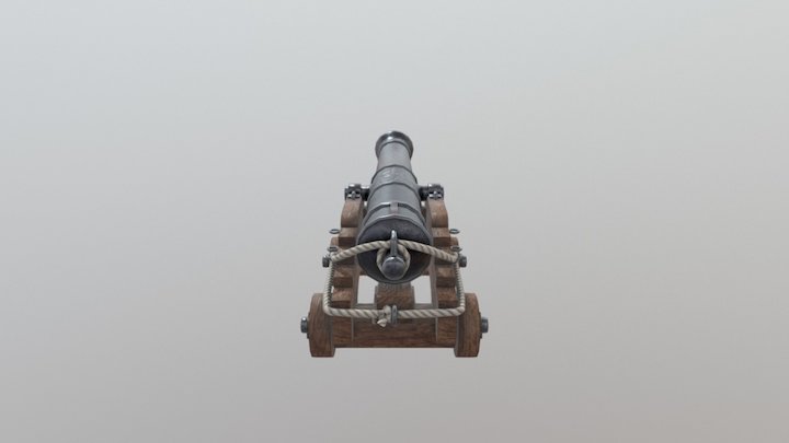 Naval Gun 3D Model