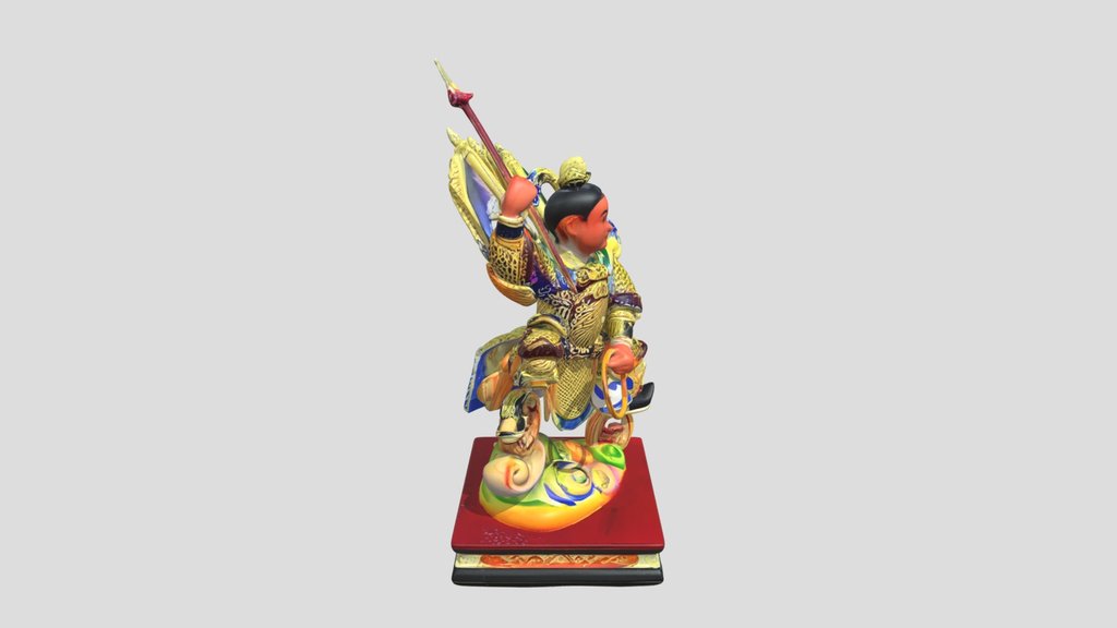 Ornate Deity Statue 3d Model