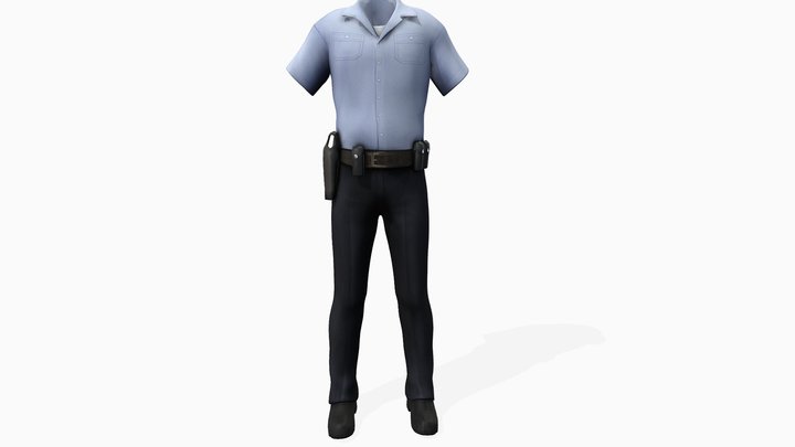 Men's Police Uniform 3D Model