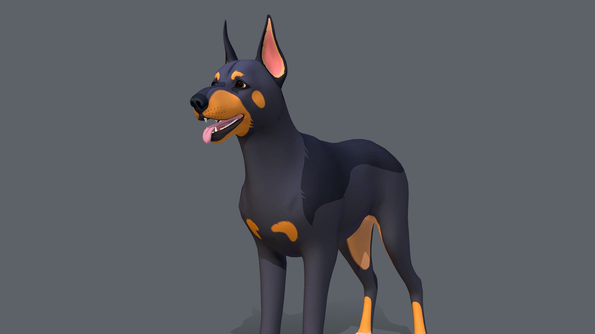 Cartoon Dog - Doberman - Buy Royalty Free 3D Model By RedDeer (@billl90 ...