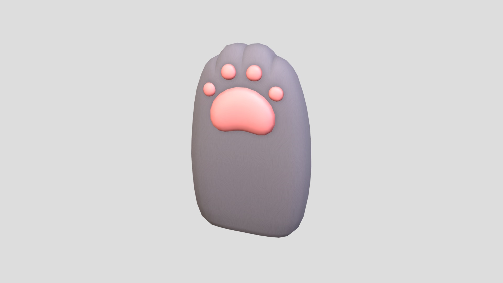 3D model Cat Paws - This is a 3D model of the Cat Paws. The 3D model is about a purple dice with a heart on it.