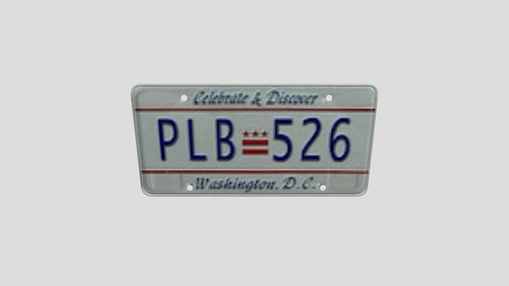 Dc Licence Plate Pl