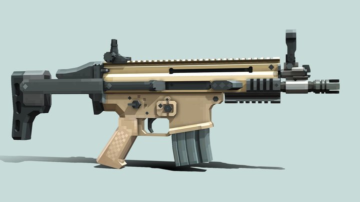 FN SCAR PDW 3D Model