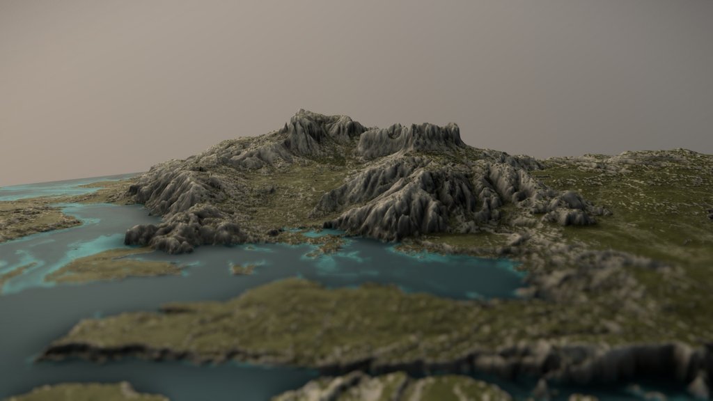 Grassy Mountains with Lakes