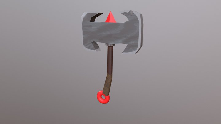 Hammer Axe Hand Held Prop 3D Model