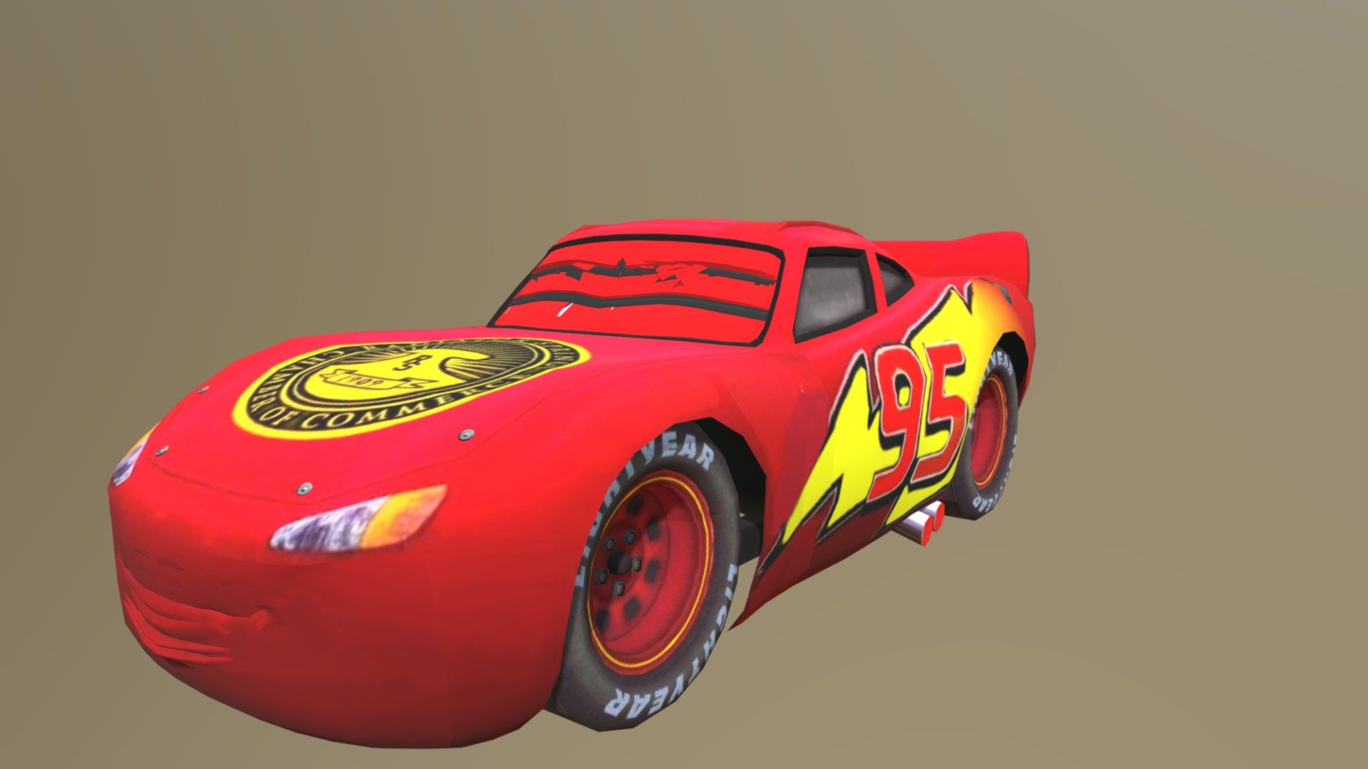 3D model Lightning McQueen 3D model VR / AR / low-poly