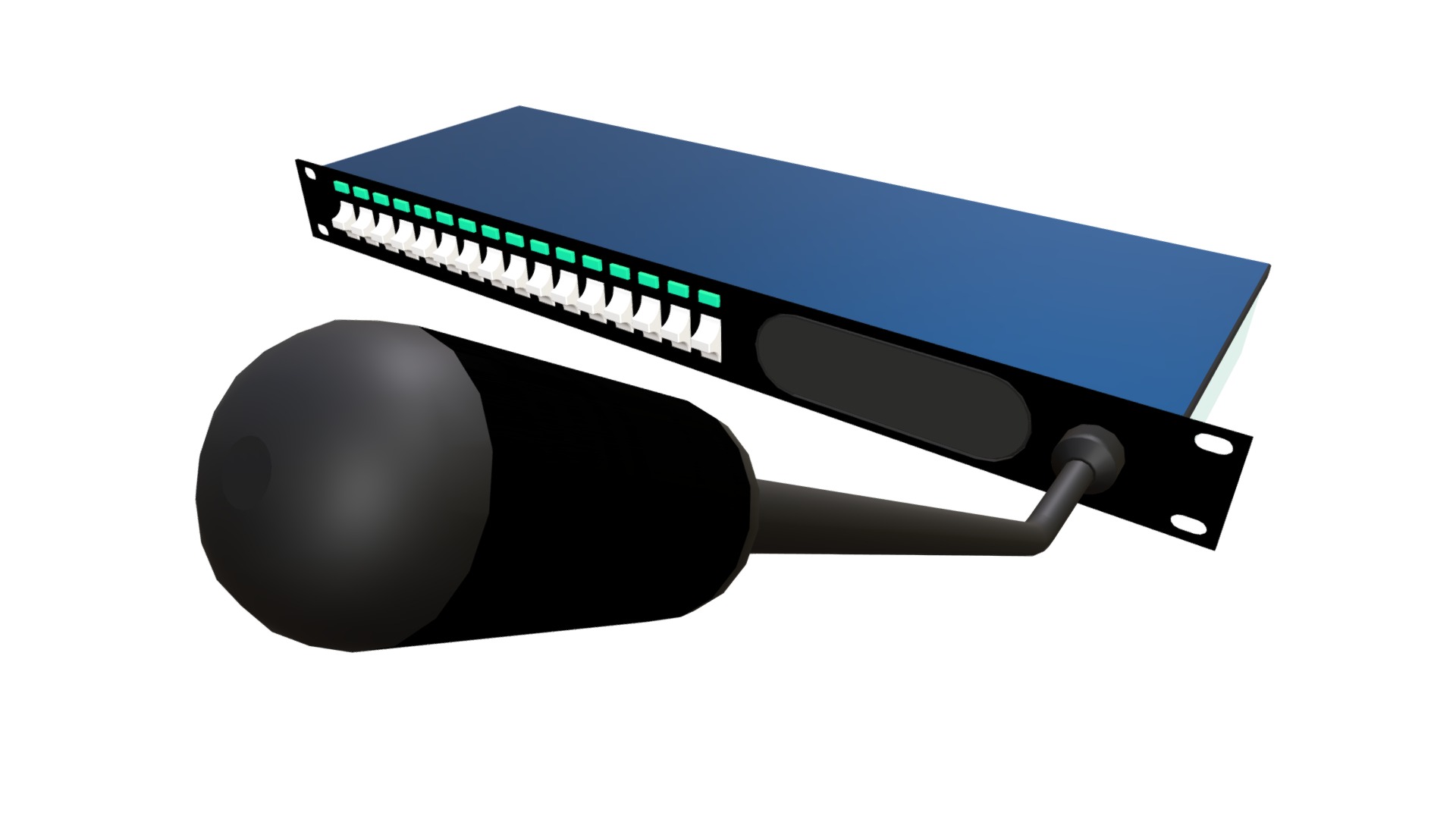 3D model Communications Panel - This is a 3D model of the Communications Panel. The 3D model is about a black computer mouse.
