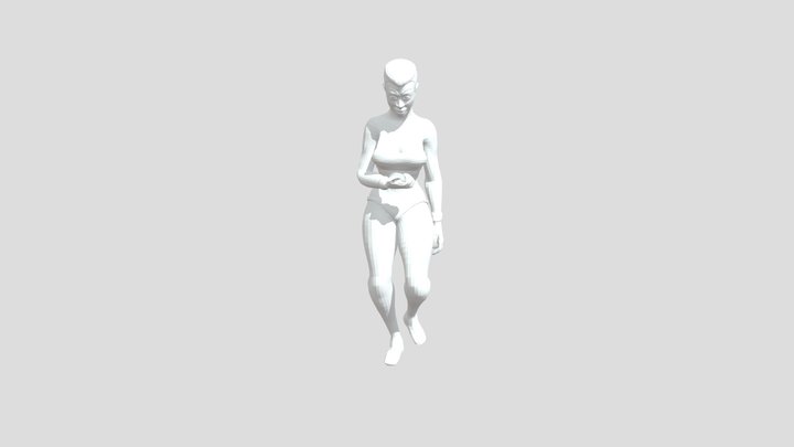 Texting And Walking animation 3D Model