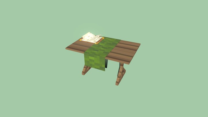 Minecraft Table 3D Model 3D Model