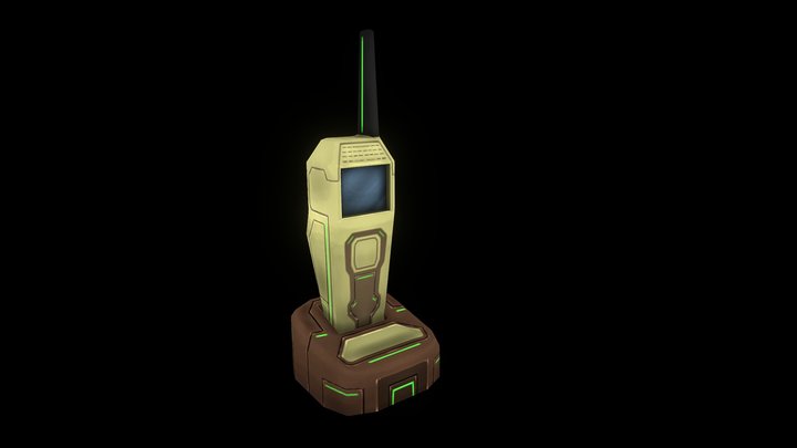 Scifi low poly phone PS1 style 3D Model
