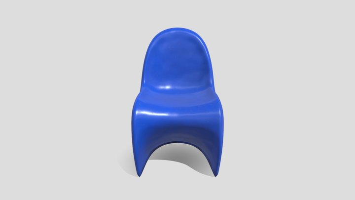 Panton Chair Stackable Spaceage Design 3D Model