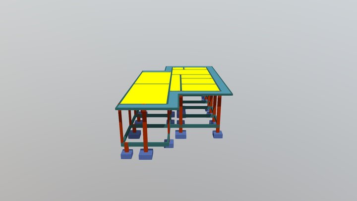 Estrutura Residencial Unifamiliar 100,00 m² 3D Model