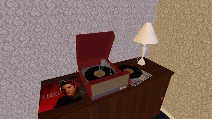 The old days of Vinyl 3D Model