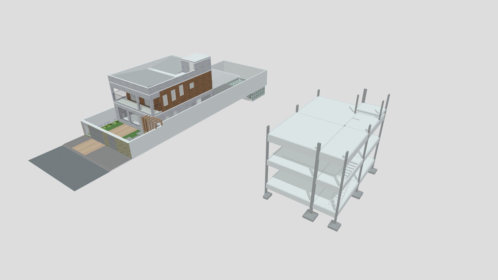 Modelo 3D Estrutural e Arquitetônico