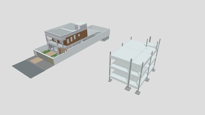 Modelo 3D Estrutural e Arquitetônico 3D Model
