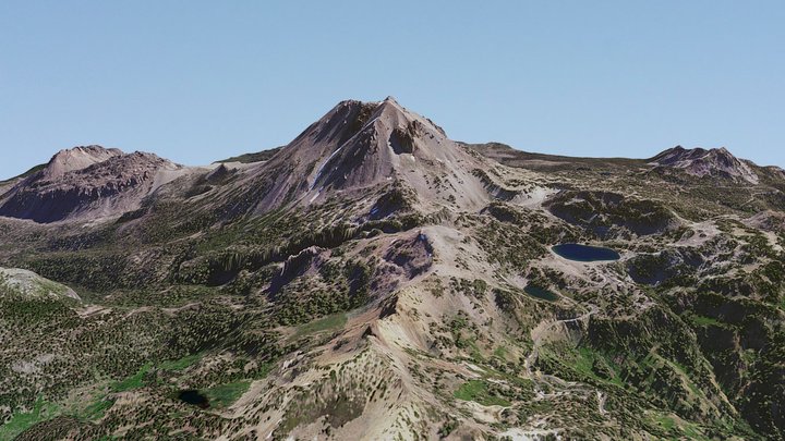 Lassen Peak Volcanic National Park - Lidar 3D Model