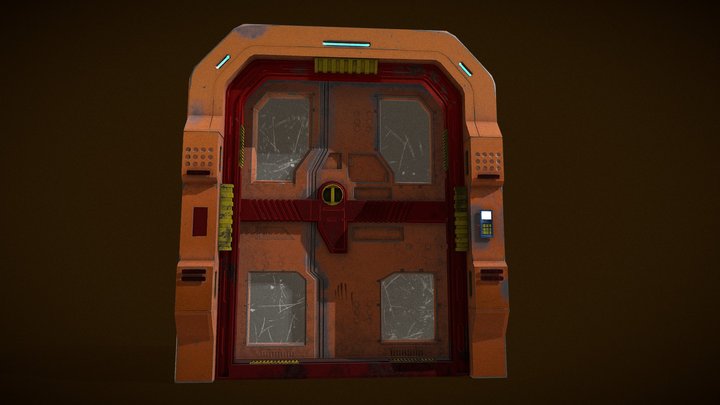 Sci-Fi Door 3D Model