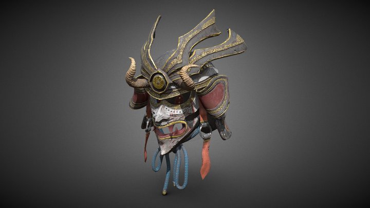 Samurai Helmet 3D Model