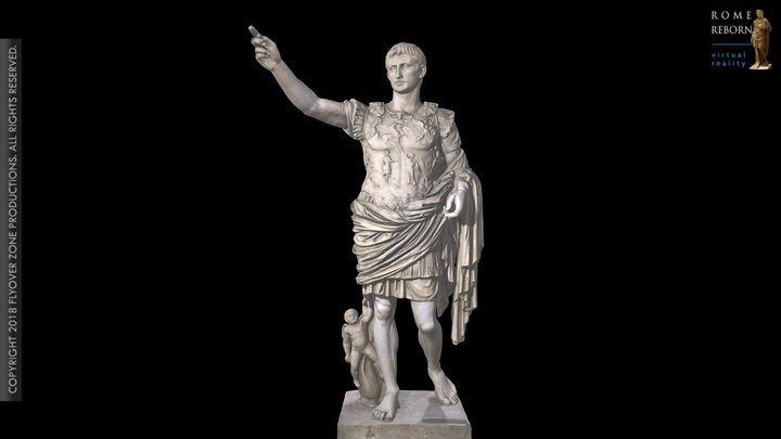 3D rendering of Augustus of Prima Porta