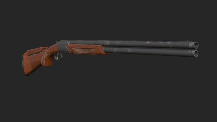 Over Under Shotgun 3D Model