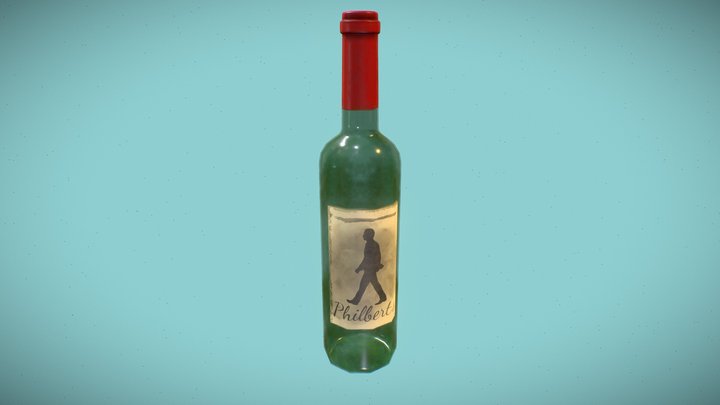 Wine Bottle 3D Model