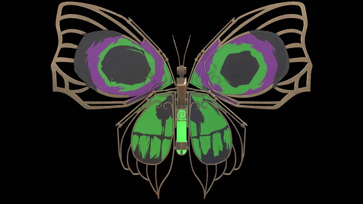 Jinx's Mechanical Butterfly/Firelight Bomb 3D Model