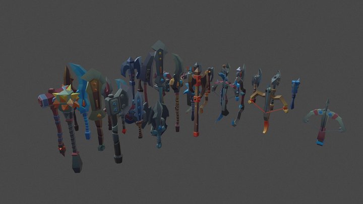 Weapons Set - Brave Series 3D Model