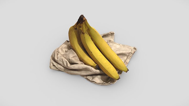Bunch of Bananas 3D Model
