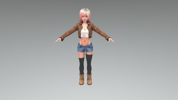 Jacket Girl T 3D Model