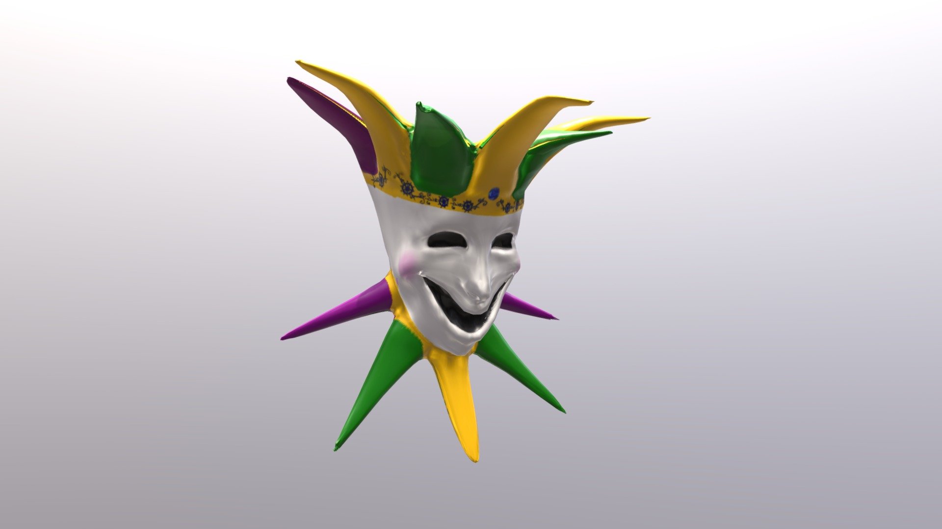 Mardi Gras mask 3 low poly — Sketchfab embed 3D viewer