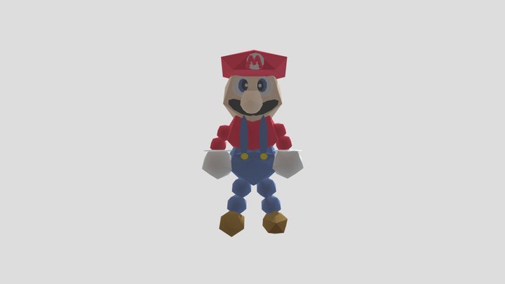 Mario Made Of Only Icosahedrons 3D Model