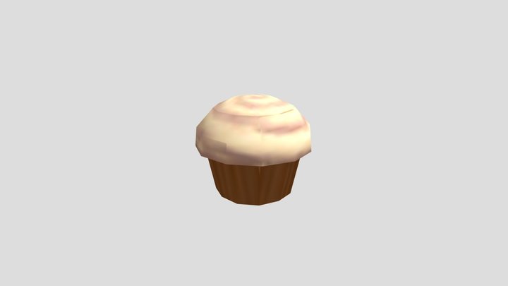 Lowpoly cupcake 3D Model