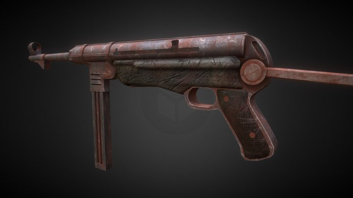 MP-40 (Rusty) 3D Model