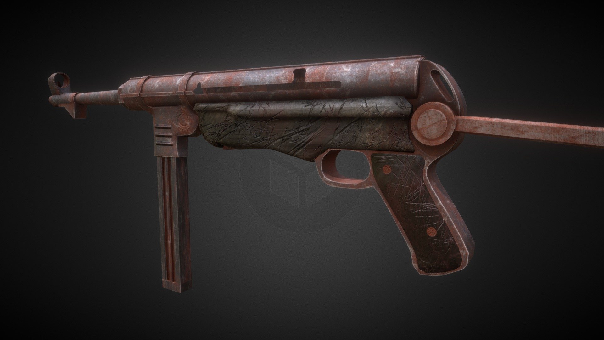 MP-40 (Rusty) - Download Free 3D model by FOXYSCA [4098585] - Sketchfab