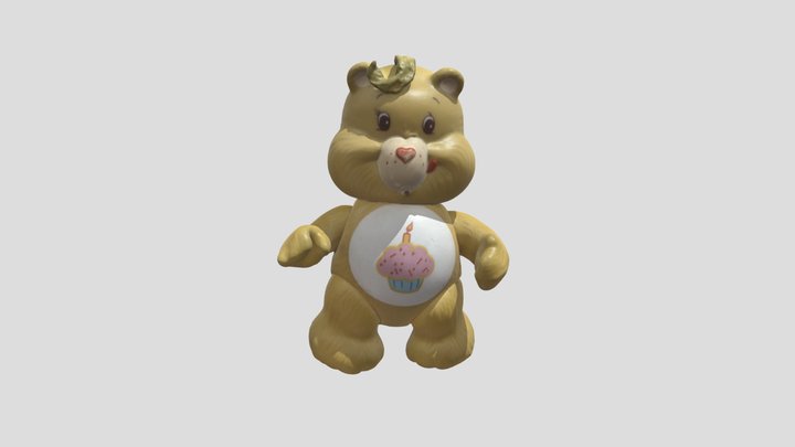 Yellow Care Bear 3D Model