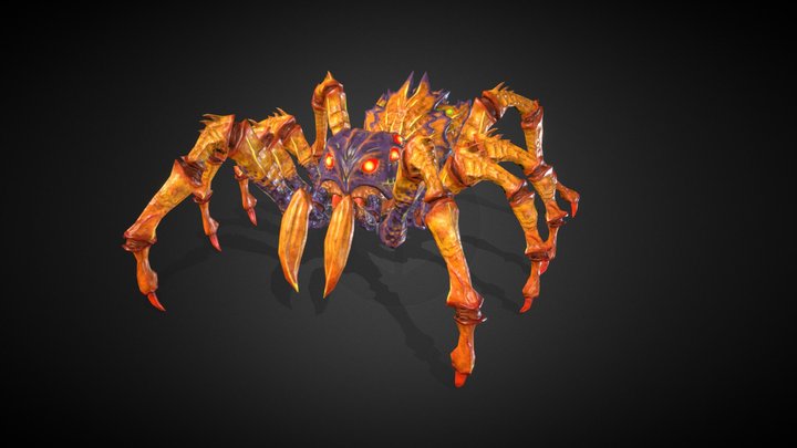Jumping Spider Monster 3D Model