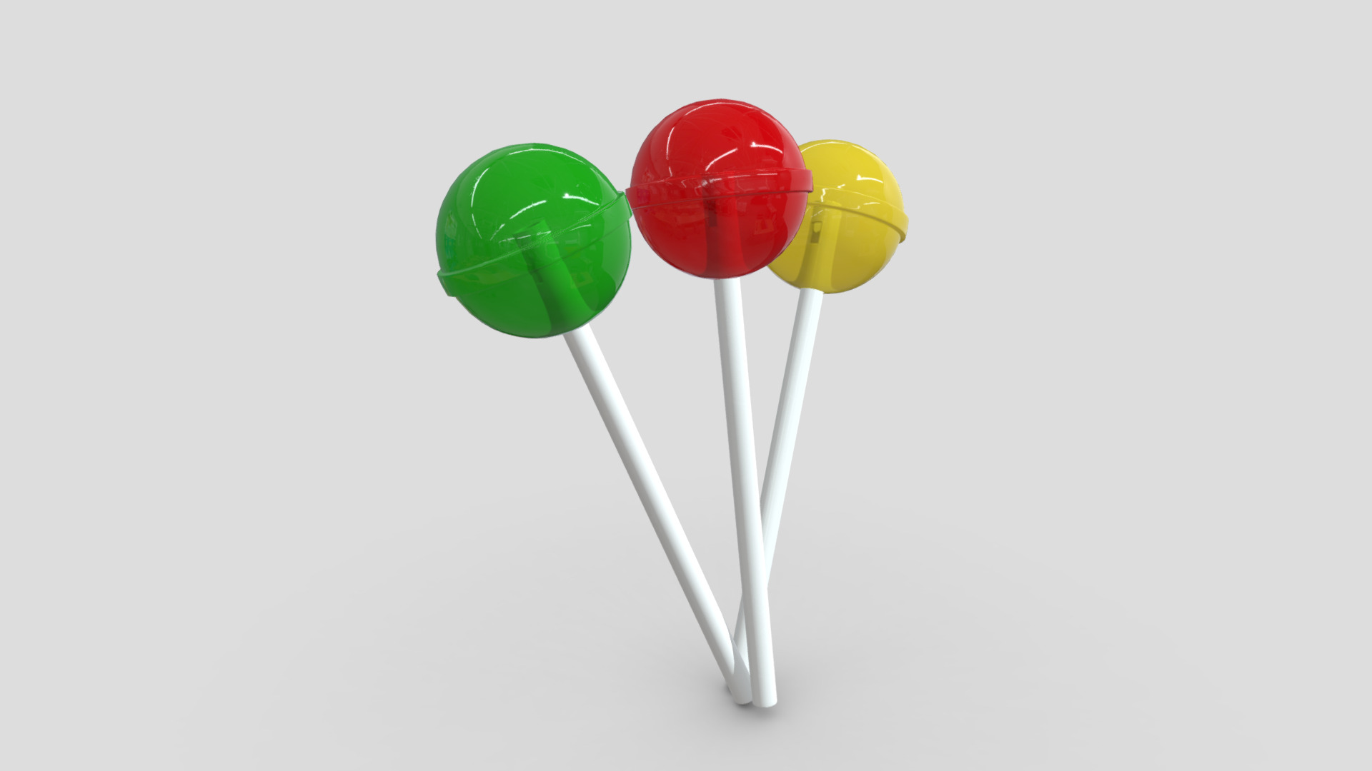 3D model Lollipop - This is a 3D model of the Lollipop. The 3D model is about a group of colorful balls.