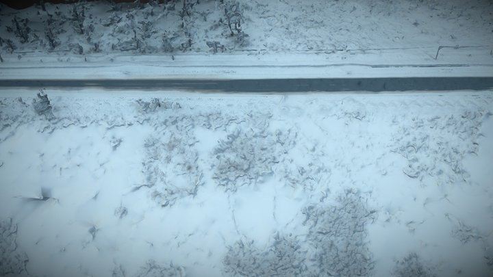 Hokkaido snowfield, snowland and road – Modelo 3D gratuito STL