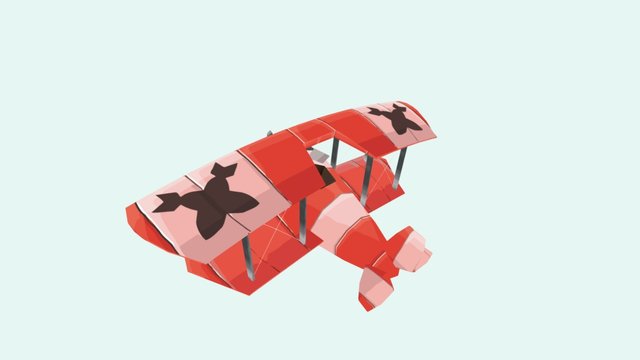 Cartoon Airplane 3D Model