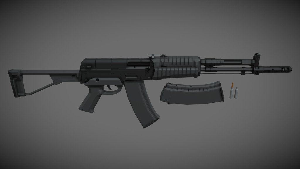 low-poly AEK-971
