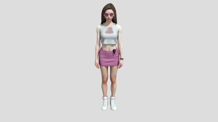 Glamour in Silver and Pink – Free 3D Model STL