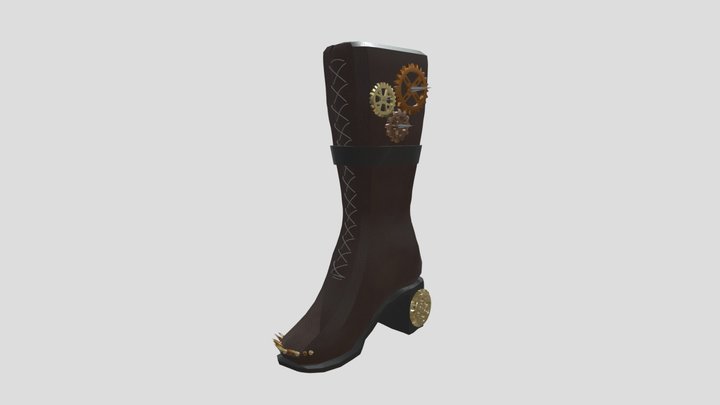 Steampunk Boots 3D Model